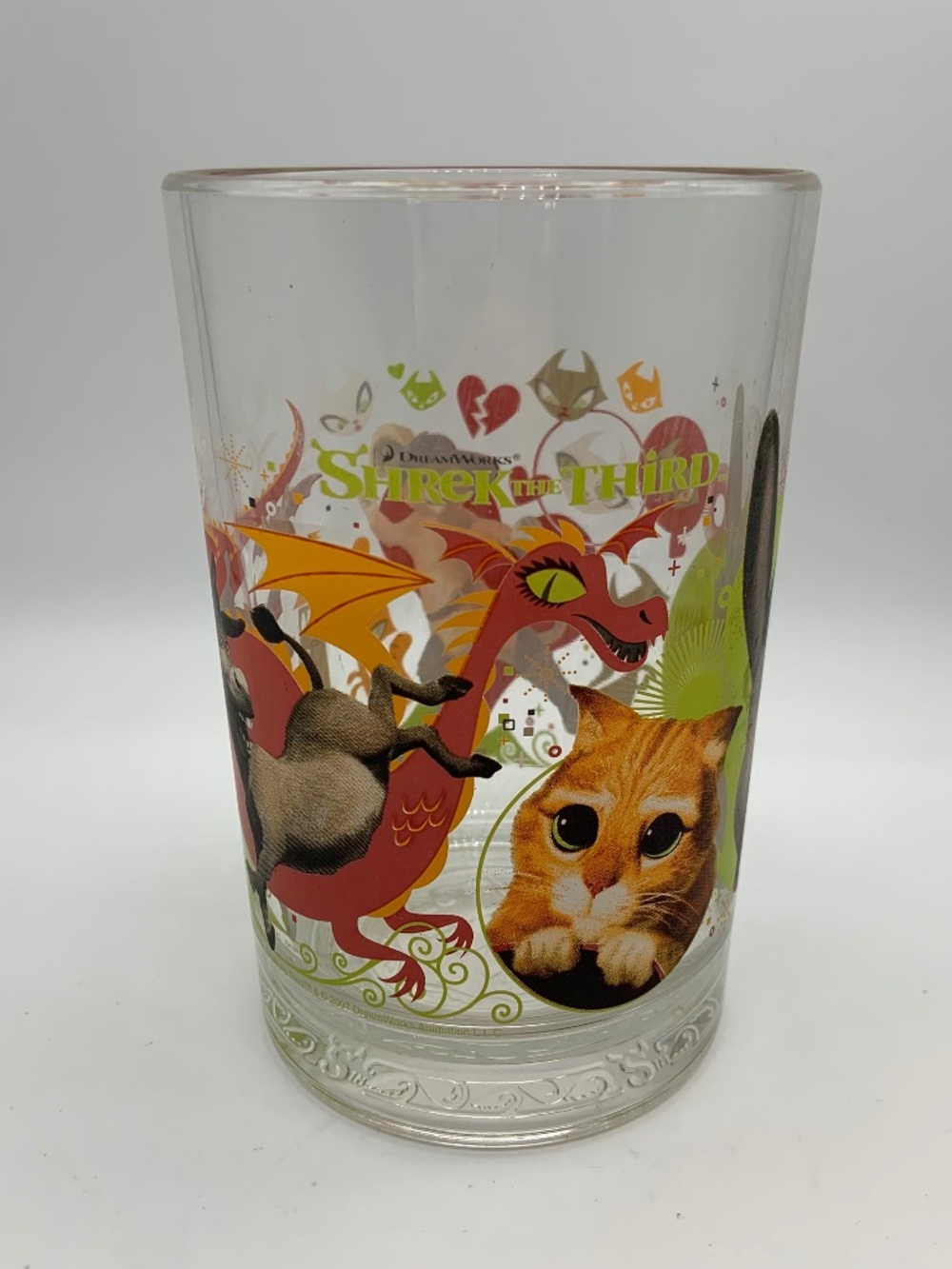 McDonald's DreamWorks Shrek the Third Donkey & Puss in Boots Glass